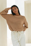 Jeanne Mocha Knit Sweater