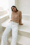 Jeanne Mocha Knit Sweater