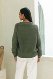 Jeanne Khaki Green Knit Sweater