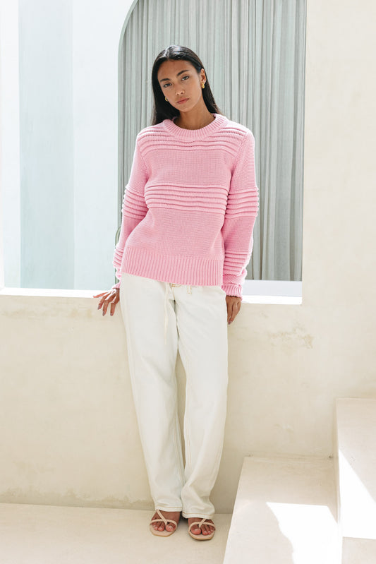 Jeanne Pink Knit Sweater