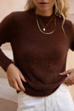 Jase Choc Brown Knit Sweater