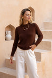 Jase Choc Brown Knit Sweater