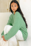 Claudia Green Scallop Hem Knit Sweater