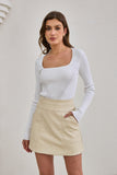 Jett White Long Sleeve Knit Top