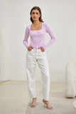 Jett Lilac Purple Long Sleeve Knit Top