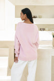 Ayden Pink V-Neck Sweater