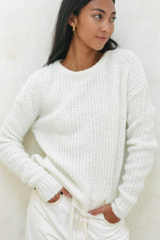 Jenni Off White Knit Sweater