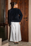 Mara Black Fluffy Knit Cardigan