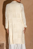 Elaine Cream Longline Crochet Knit Cardigan