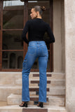 Xyler Blue Denim Cargo Jeans
