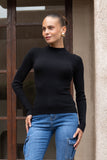 Bexley Black Long Sleeve Knit Top