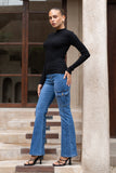 Xyler Blue Denim Cargo Jeans