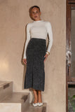 Janine Charcoal Grey Knit Midi Skirt