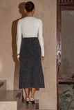 Janine Charcoal Grey Knit Midi Skirt