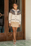 Irmina Cream Fair Isle Knit Cardigan