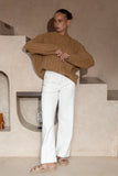 Meg Brown Cable Knit Sweater