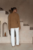 Meg Brown Cable Knit Sweater