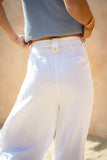 Cael White Linen Pants