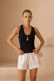 Gina Black Knit Top