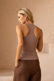 Gina Grey Taupe Knit Top