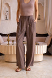 Apryl Brown Stripe Pants