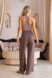 Apryl Brown Stripe Pants