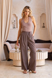 Apryl Brown Stripe Pants