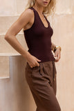 Gina Brown Knit Top