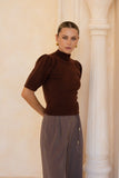 Anne Brown Knit Top