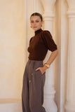 Anne Brown Knit Top