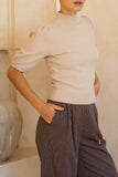 Anne Beige Knit Top