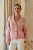 Lottie Pink Knit Cardigan