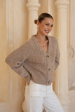 Lottie Camel Knit Cardigan