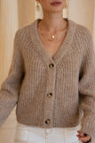 Lottie Camel Knit Cardigan