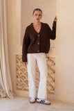 Lottie Brown Knit Cardigan