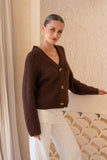 Lottie Brown Knit Cardigan