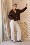 Lottie Brown Knit Cardigan