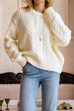 Alia Cream Cable Knit Sweater