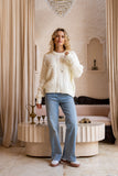 Alia Cream Cable Knit Sweater