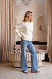 Alia Cream Cable Knit Sweater