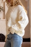 Alia Cream Cable Knit Sweater