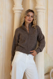 Joey Brown Knit Cardigan