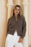 Joey Brown Knit Cardigan