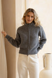 Joey Charcoal Knit Cardigan