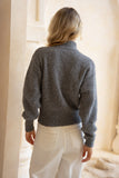 Joey Charcoal Knit Cardigan
