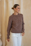 Alma Brown Knit Cardigan