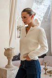 Alma White Knit Cardigan