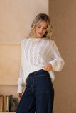 Kinsley White Pointelle Knit