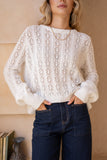 Kinsley White Pointelle Knit