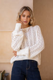 Kinsley White Pointelle Knit